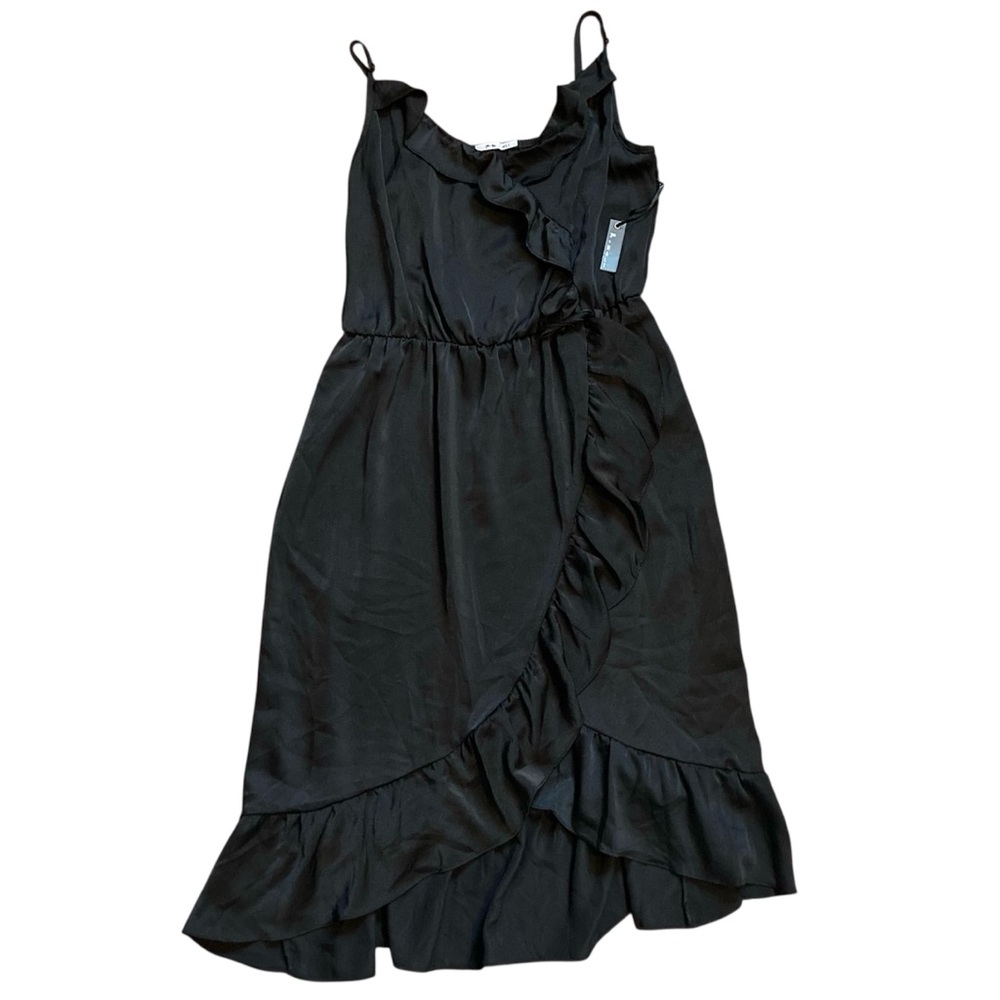 3rd + Malt Faux Wrap Sundress Women’s Large Black